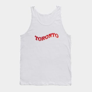 Toronto Canada in Red Word Art Tank Top